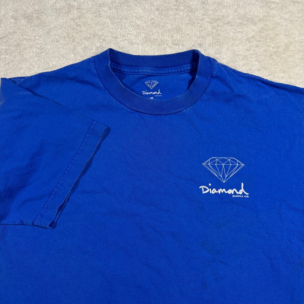 Diamond Supply‎ Co. Royal Blue Graphic T-Shirt Men's Size M Diamond Logo